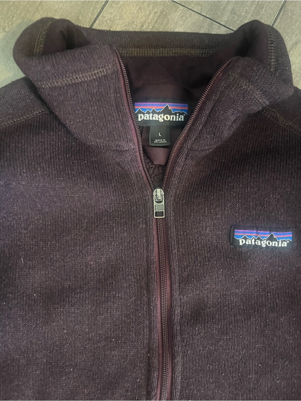 Patagonia quarter Zip-Up Hoodie in Deep Plum